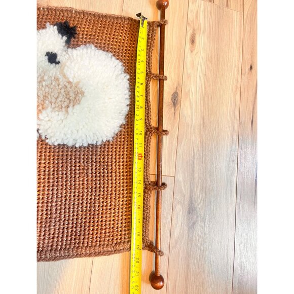 Vintage Latch Hook Poodle Wall Art 70's-Latch hook Napoleon| Handmade Boho Decor - Picture 4 of 5